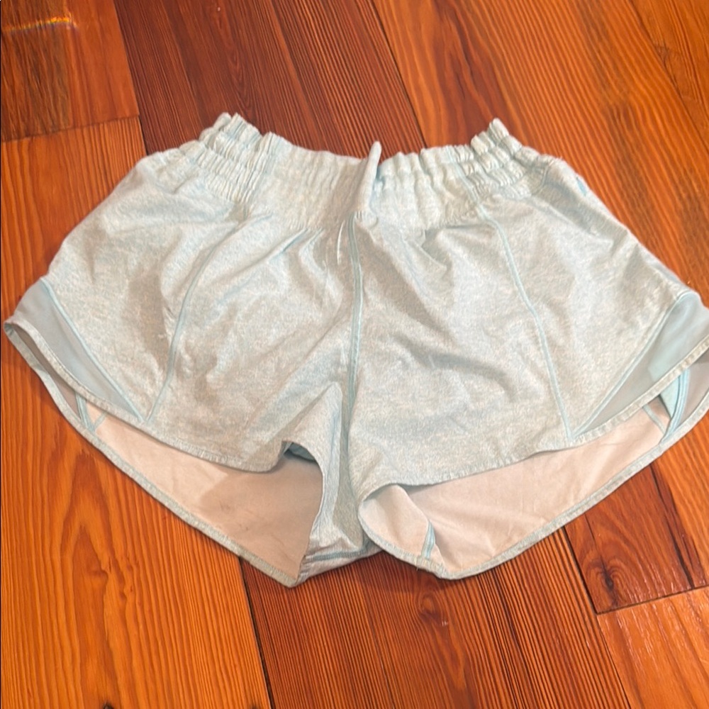 Lululemon Athletica Light Blue Athletic Hotty Hot Shorts 4 Inch